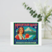 Mountain Maid Apple LabelCanada Briefkaart (Staand voorkant)