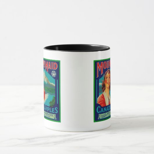 Mountain Maid Apple LabelCanada Mok (Midden)