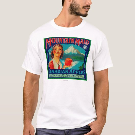 Mountain Maid Apple LabelCanada T-shirt (Voorkant)