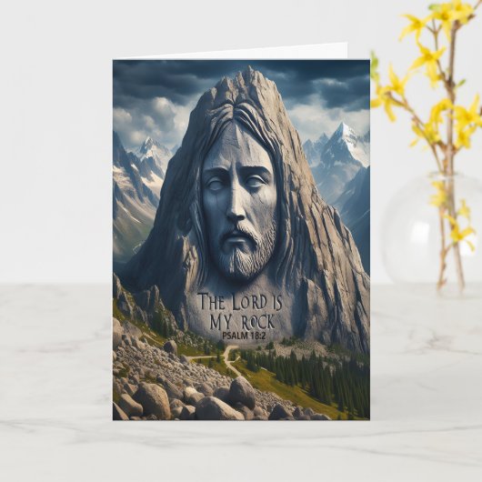 Mountain Majesteit de Heer is mijn rots Kaart (Gele Bloem)