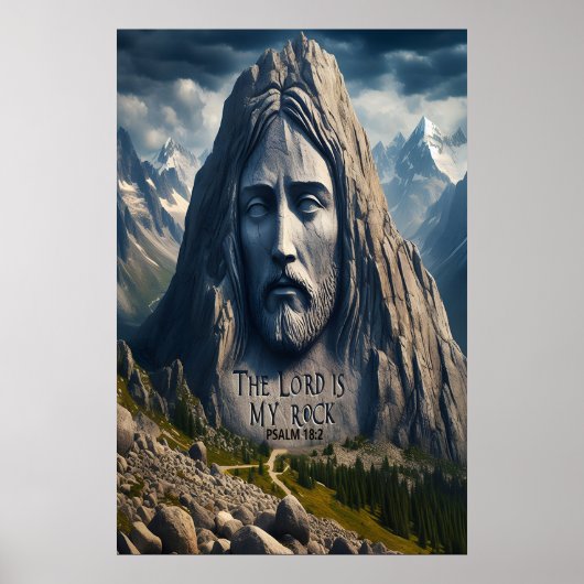 Mountain Majesteit de Heer is mijn rots Poster (Voorkant)