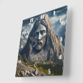 Mountain Majesteit de Heer is mijn rots Vierkante Klok (Hoek)