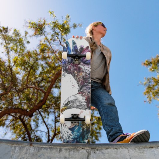 Mountain Majesty Eagle Waterverf Persoonlijk Skateboard (Buiten 1)