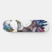 Mountain Majesty Eagle Waterverf Persoonlijk Skateboard (Horizontaal)