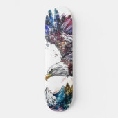 Mountain Majesty Eagle Waterverf Persoonlijk Skateboard (Voorkant)