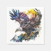 Mountain Majesty Eagle Waterverf Servet (Voorkant)