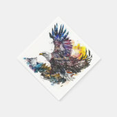Mountain Majesty Eagle Waterverf Servet (Hoek)