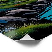 Mountain Majesty: Nature-Inspired Graffit Perfect Poster (Hoek)