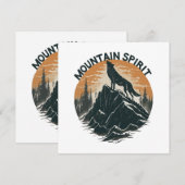 Mountain Majesty Wolf Howling op de Piek (Voorkant / Achterkant)