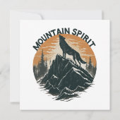 Mountain Majesty Wolf Howling op de Piek (Achterkant)