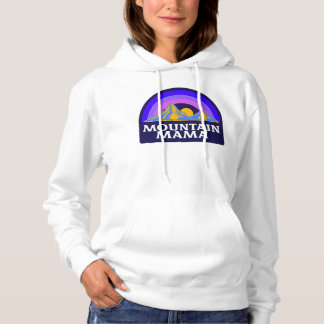 "Mountain Mama" Hooded Sweatshirt - Paarse schema