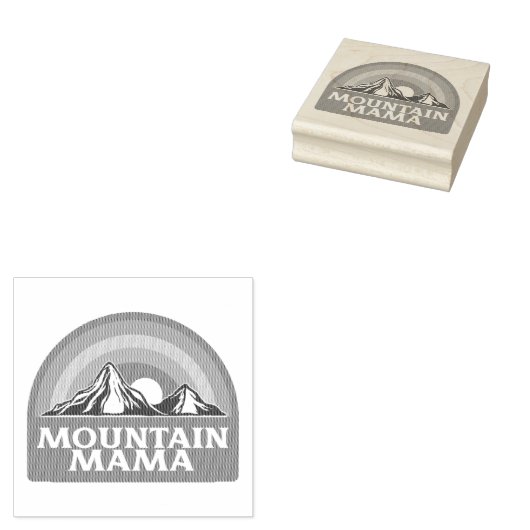 Mountain Mama Rubberstempel (Gestempeld)