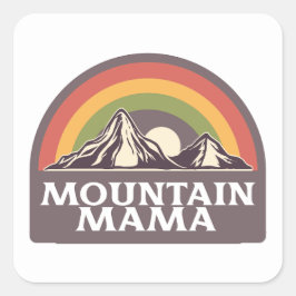 Mountain Mama Square Sticker