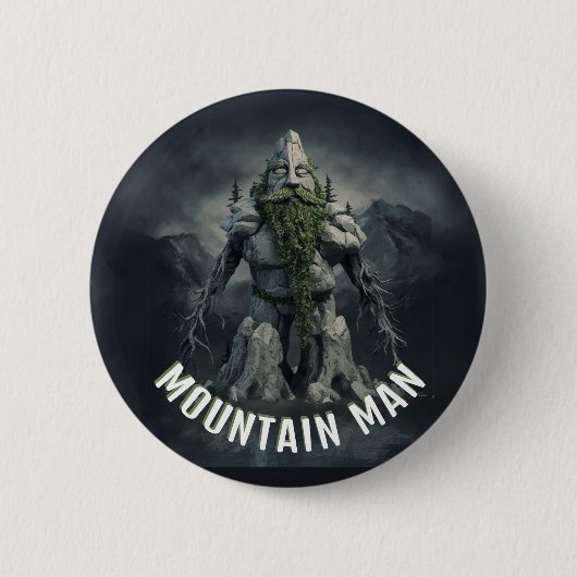 Mountain Man cadeau Outdoor mannen Climber Ronde Button 5,7 Cm (Voorkant)