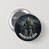 Mountain Man cadeau Outdoor mannen Climber Ronde Button 5,7 Cm (Voorkant /achterkant)
