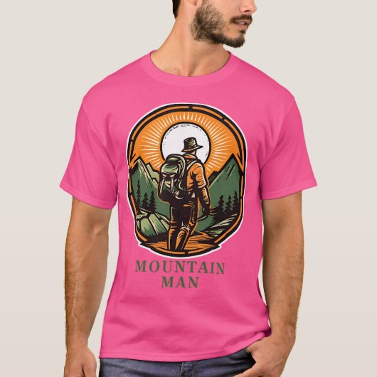 Mountain Man - Mountains Camping Wanderlust Wandel T-shirt (Voorkant)
