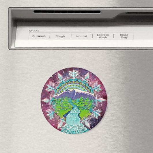 Mountain Mandala Magneet (Insitu (Vaatwasser))