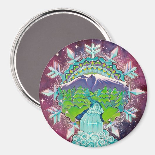 Mountain Mandala Magneet (Voorkant / Achterkant)