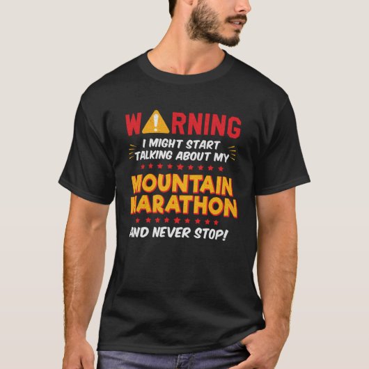 Mountain Marathon Runner Graphic T-shirt (Voorkant)