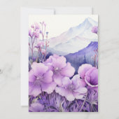 Mountain Mauve Bloemenbruiloft Kaart (Achterkant)