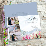 Mountain Meadow Bruiloft Fotostrip Dank u kaart<br><div class="desc">Mountain Meadow bruiloft dank u foto kaart met idyllische landschap van blauwe bergkam bergen en roze wilde bloem weide. Uw afbeeldingen worden weergegeven in landschapsformaat en als u problemen ondervindt met de plaatsing, kunt u ze proberen bij te snijden om ze te laten overlopen en opnieuw uploaden of de uitsnijdknop...</div>