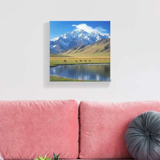Mountain Meadow Canvas Afdruk (Insitu (Woonkamer))