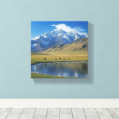 Mountain Meadow Canvas Afdruk (Insitu (Houten vloer))