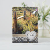 Mountain Meadow Rustic Rsvp Uitnodiging (Staand voorkant)