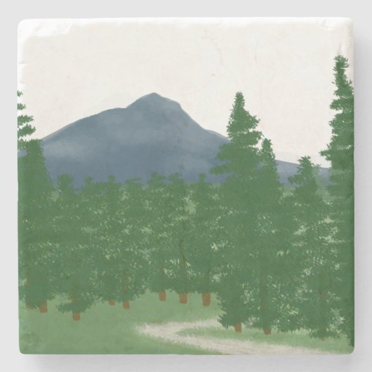 Mountain Meadow Stenen Onderzetter (Voorkant)