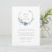 Mountain Meadow | Waterverf Floral Wreath Wedding Kaart (Staand voorkant)
