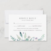 Mountain Meadow | Waterverf Keuze uit botanische m RSVP Kaartje (Voorkant)