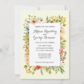 Mountain Meadow Waterverf Wildflowers Bruiloft Kaart (Voorkant)