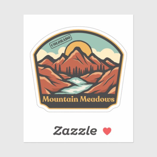 Mountain Meadows, Colorado Sticker (Vel)