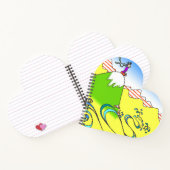 Mountain Meditation Cartoon Hartvormig Notitieboek (Binnen)