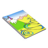 Mountain Meditation Cartoon Spiral Notitieboek (Rechterzijde)