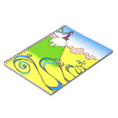 Mountain Meditation Cartoon Spiral Notitieboek (Linkerzijde)