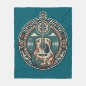 Mountain Melody Acoustic Guitar Crest Fleece Blank (Voorkant)