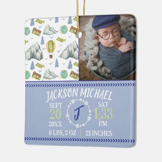 Mountain Memories Birth Stats Christmas Ornament (Links)