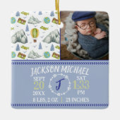 Mountain Memories Birth Stats Christmas Ornament (Voorkant)