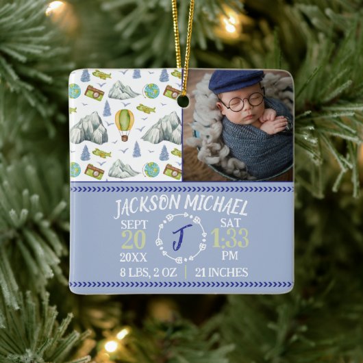 Mountain Memories Geboorte Stats Kerst Ornament (Boom)