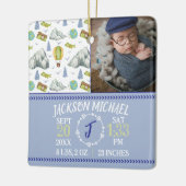 Mountain Memories Geboorte Stats Kerst Ornament (Links)