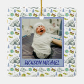 Mountain Memories Geboorte Stats Kerst Ornament (Achterkant)
