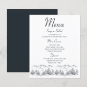 Mountain Menu Rustic Wedding Country Winter (Voorkant / Achterkant)