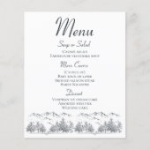 Mountain Menu Rustic Wedding Country Winter (Voorkant)