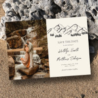 Mountain Minimalist Outdoor Wedding Save The Date