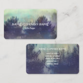 Mountain Mist Pine Trees natuur Art Custom Visitekaartje (Voorkant / Achterkant)