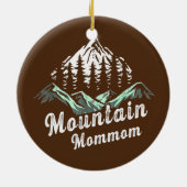 Mountain Mommom Camping Hiking Mam Adventure Keramisch Ornament (Achterkant)