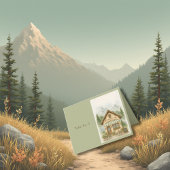 Mountain Monogram bruiloft Bestemming tabel nummer Bedankkaart