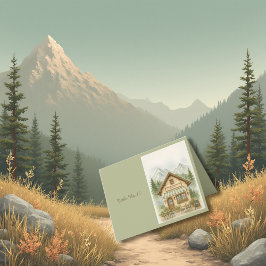 Mountain Monogram bruiloft Bestemming tabel nummer Bedankkaart