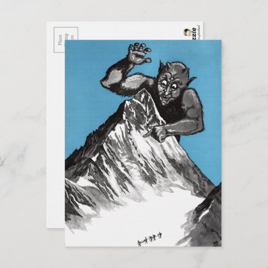 Mountain Monster Illustration Briefkaart (Voorkant / Achterkant)